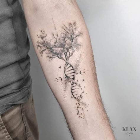 Forearm Tree Of Life Tattoo DNK Inspired Unique Tattoo Filler Ideas, Brain And Butterfly Tattoo, Anatomical Heart And Brain Tattoo, Bench Tattoo, Brain Tattoo Ideas, Brain And Heart Tattoo, Graduation Tattoo, Heart And Brain Tattoo, Duality Tattoo