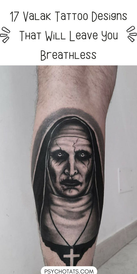 valak tattoo The Nun Valak Tattoo, Demon Eyes Tattoo, Valak Tattoo, Valak Tattoo Design, Conjuring Tattoo, Demon Nun, Nun Tattoo, The Conjuring Universe, Conjuring Universe