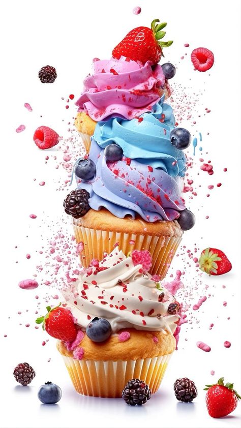 Cake Wallpaper, Cupcake Pictures, Cake Illustration, Bubbles Wallpaper, Food Illustration Art, Fruit Wallpaper, Iphone Wallpaper Hd Nature, Food Wallpaper, Tableau Art