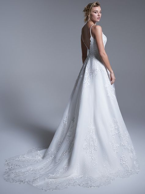 Fowler Lace Ballgown with Scalloped Train Bridal Dress