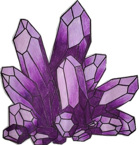 #amethyst #drawing #purple #prismacolorpencils Amethyst Drawing, Drawing Purple, Prismacolor Pencils, Crystal Art, Amethyst, Crystals, Purple, Drawings, Art