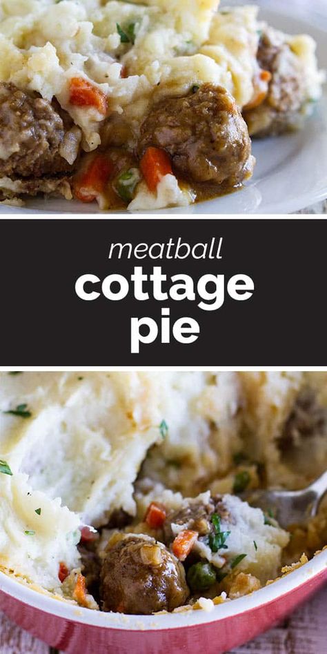 Comfort with a twist! This Meatball Cottage Pie replaces the ground beef with meatballs for a comforting, filling, family-friendly dinner. Yummy Meatballs, Ham Breakfast Casserole, Shepherd Pie, Great Dinner Ideas, Family Friendly Dinners, Frozen Meatballs, Cottage Pie, Bread Appetizers, Lemon Pasta