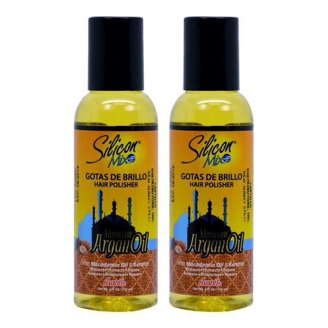 Silicon Mix Moroccan and Argan Gotas De Brillo Hair Polisher Oil 4oz 'Pack of 2' -- You can find more details by visiting the image link. Silicon Mix, Macadamia Oil, Oil Treatments, Hair Repair, Macadamia, Argan Oil, Hair Oil, Keratin, Vitamin E