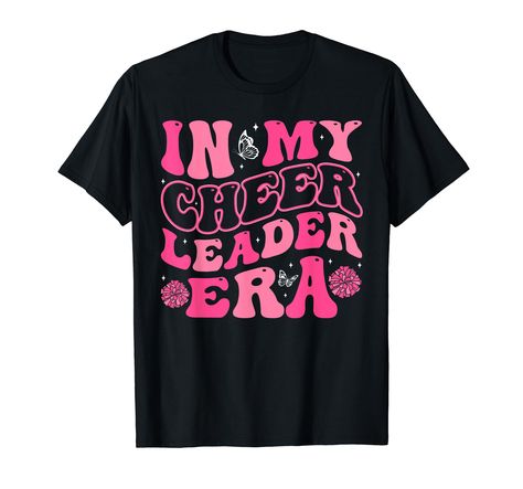 PRICES MAY VARY. Unleash your team spirit with This Cheerleader and Cheer Coach Design! Retro Groovy In My Cheer Leader Era is a Funny Cheerleading Football Cheer Tee. Perfect Gift Idea for Mom, Sister, Aunt, Auntie, Wife, New Mom or any Women in Mother's Day, Baby Shower. This In My Cheer Mom Era Tee High School Football Season. Celebrate your Role as a Proud Mom of a Football Player and Cheerleader with this Cute Outfit! Perfect for Supporting Your Team in Football, Baseball, Basketball, Socce Cheer Sweatshirts, Cheerleading Football, Cheer Jackets, Cheer Accessories, Cheer Clothes, Cheer Competition, High School Dance, Cheer Coach, Football Cheer