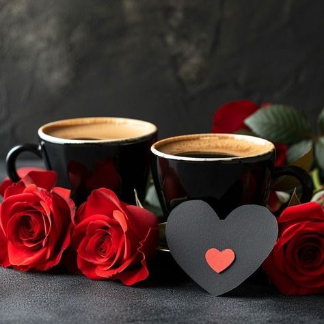 Valentine's Day Recipes, Coffee Aesthetic, Sensory Experience, Good Morning Coffee, Morning Ritual, Valentines Day Decorations, Rose Flowers, Coffee Art, Valentine Decorations