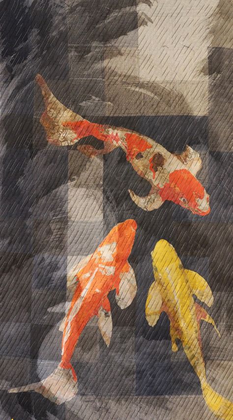 Ritsurin Garden: Koi Fish Quilts, Fish Quilt, Japanese Quilts, Trip To Japan, Landscape Quilts, Picture Quilts, Animal Quilts, Asian Design, Water Life