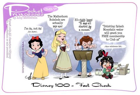 Pocket Princesses on Instagram: “Pocket Princesses 387: Fact Check #disney100 (So yeah, Disneyland had some… errors in their signage. Oops!) #pocketprincesses…” New Pocket Princess, Amy Mebberson, Pocket Princess Comics, Disney Princess Comics, Pocket Princess, Disney Princess Cartoons, Pocket Princesses, Big Company, Disney Princesses And Princes