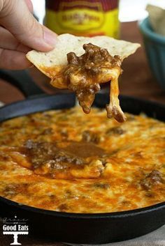 Party Nachos, Beef Enchilada Dip, Enchilada Dip, Delicious Potatoes, Potato Nachos, Appetizer Party, Beef Enchilada, Recipe Beef, Taco Dip