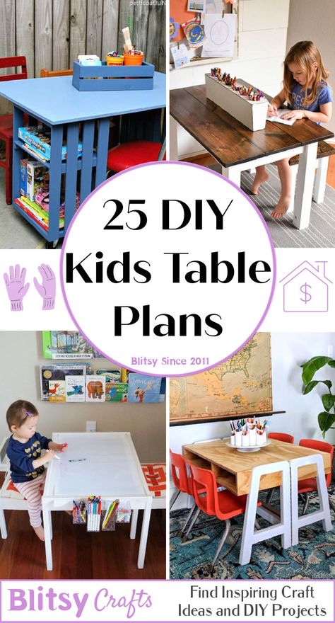 25 DIY Kids Table Plansdiy diy kids table plans with chairs and storage option Lego Building Table, Diy Kids Art Table, Paint Kids Table, Playdough Table, Toddler Play Table, Kids Art Table, Kids Craft Tables, Diy Kids Table, Upcycle Kids