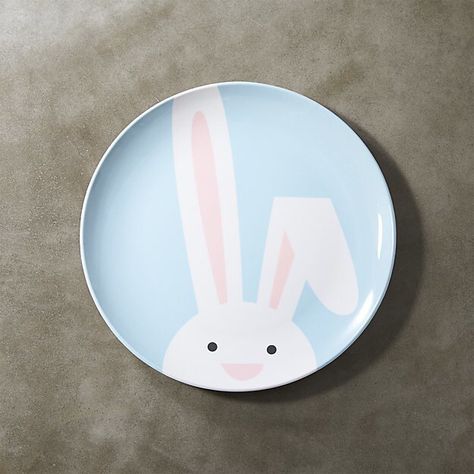 Easter Bunny Melamine Dinner Plate Easter Pottery, Easter Plates, Ceramic Easter, Bunny Plates, Diy Pottery Painting, Plastic Crates, Melamine Dinner Plates, Plates Diy, Paint Your Own Pottery