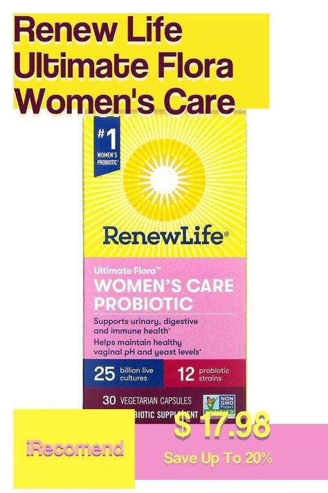 30 Vegetarian Capsules > Renew Life > Ultimate Flora > Probiotics > Women's Care Probiotic > 25 Billion Live Cultures > Supplements > Digestive System #women-s-care-probiotic #probiotics #30-vegetarian-capsules Digestive System, Digestive Health, Probiotics, Yeast, How Are You Feeling, Feelings, Health