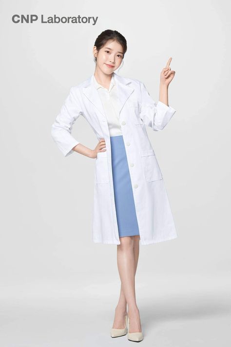 Lab Coat Fashion, Iu Dress, Korean Beauty Routine, Doctor Coat, Doctor Outfit, Women Scientists, Outfit Korean, Iu Fashion, Female Doctor