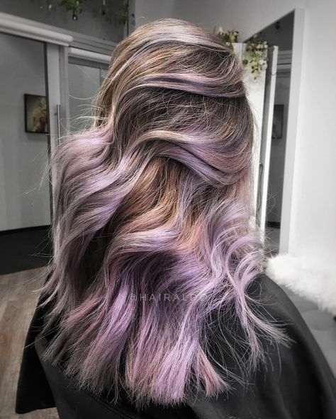 Geraldo Caton - Las Vegas Hair | ☔️❄️ 𝙸𝙲𝚈 𝙻𝙰𝚅𝙴𝙽𝙳𝙴𝚁. BOOKMARK THIS POST 😍. @Hairaldo #HairByGeraldo DISCLOSURE: For this pastel tone YOU MUST be lifted to at least to a… | Instagram Lavender Hair Blonde, Brown Lavender Hair, Blonde To Purple Hair, Lavender Bookmark, Lavender Grey Hair, Lavender Highlights, Vegas Hair, Lilac Hair, Lavender Hair