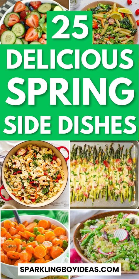 Looking for spring side dishes? Our collection of Easter side dish recipes includes everything from refreshing spring salads and roasted vegetables to creamy easter casseroles and flavorful spring pasta. Try our popular spring dishes like roasted asparagus with parmesan or cheesy potato casserole. Impress your guests with these amazing easter recipes and add some variety to your Easter brunch menu. Make your spring dinner party memorable with our fantastic spring side dish ideas! Easter Vegetable Dishes, Spring Vegetable Side Dishes, Easter Veggie Side Dish, Vegetable Side Dishes For Easter, Easter Sides Dishes, Easter Recipes Side Dishes, Easy Easter Side Dishes, Easter Casseroles, Easter Side Dish Recipes