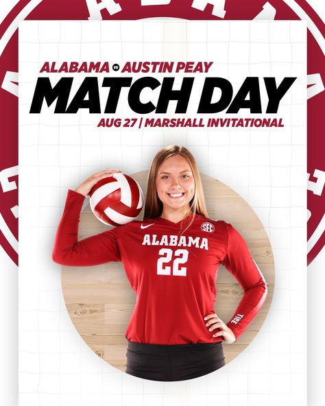 Alabama Volleyball on Twitter: "Ready to play!💪🏐 #BamaVB #RollTide… " Volleyball Graphic Design, Volleyball Team, Sports Graphic Design, Ready To Play, Roll Tide, Volleyball, Alabama, Graphic Design Inspiration, Design Inspiration