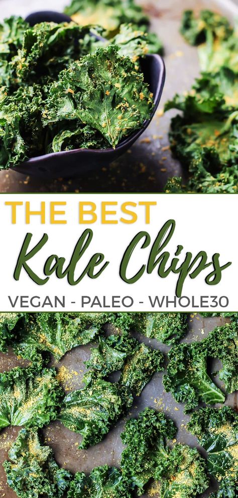 Best Kale Chips, Kale Chips Recipe Baked, Roasted Kale Chips, Snacks Savory, Kale Chip, Homemade Kale Chips, Roasted Kale, Fit Mitten Kitchen, Chip Recipes