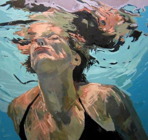 Samantha French  - Underwater Paintings by Samantha French  <3 <3 Art Amour, Underwater Painting, Soyut Sanat Tabloları, Arte Inspo, Art Et Illustration, Wow Art, Art And Illustration, French Art, Drawing Techniques