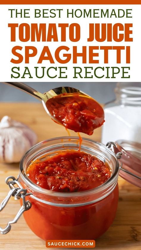 Tomato Juice Spaghetti Sauce Recipe Homemade Pasta Sauce, Simple Family Meals, Spaghetti Sauce Recipe, Tomato Juice, Homemade Pasta, Spaghetti Sauce, Pasta Sauce, Sauce Recipe, Meal Ideas