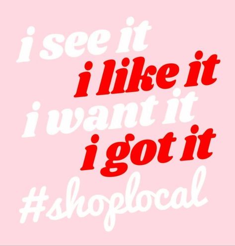 #shoplocal every time! In my personal life I try to shop local as much as I can. It has gotten to the point that I actually dislike shopping at the big box stores often. So shop local and help give that little bounce of joy to the person behind the counter 💖 Visual Merchandising Quotes, Boutique Engagement Post, Time To Shop Image, Boutique Content Ideas, Shop Local Quotes, Quotes About Shopping, Sublimation Air Fresheners, Sewing Logos, Positive Captions