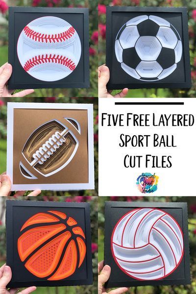 Free Layered Cut Files. Baseball, Basketball, Football, Soccer Ball, and Volleyball. These designs make the perfect decoration for kids who love sports. Use the designs to create a shadow box. Free 3d Paper Craft Svg, Free Cricut 3d Paper Projects, Free Sports Svg Files For Cricut, 3d Layered Svg Free, Layered Cross Svg Free, Cricut Basketball Projects, Free 3d Shadow Box Cricut Svg Free, Free Baseball Svg Files For Cricut, Free Layered Svg Files For Cricut