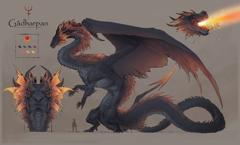 Dragon Design Concept, Dragon Anatomy, Eastern Dragon, Legendary Dragons, Mythical Dragons, Dragon Sketch, Fantasy Beasts, 다크 판타지, Monster Concept Art