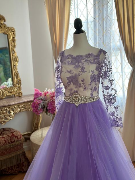 Lavender Colour Gown, Embroidery Prom Dress, Blue Satin Prom Dress, Prom Dresses Canada, Mosaic Embroidery, Birthday Room, Lavender Colour, Birthday Room Decorations, Dress Ball Gown