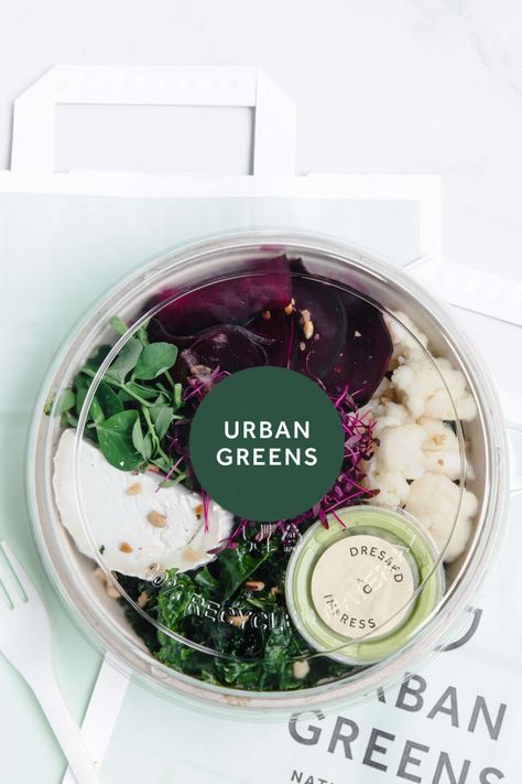 Urban Greens – Charlie Smith Design Boho Cafe, Healthy Takeaway, Healthy Food Packaging, Salad Packaging, Organic Restaurant, Healthy Brands, Salads To Go, Scotch Bonnet, Vegan Bowls