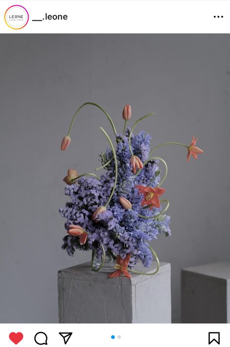 Structural Flower Arrangements, Unconventional Flower Arrangements, Modern Floral Arrangements Chic, Asymmetrical Flower Arrangement, Ikebana Flower Arrangement Art Floral, Unusual Flower Arrangements, Moody Floral Arrangements, Lilli Jahilo, Unique Event Decor