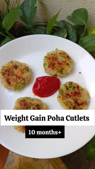 Poha Cutlet Recipe, Weight Gain Recipes, Blw Recipes, Baby Series, Poha Recipe, Chopped Veggies, Homemade Ketchup, Cutlets Recipes, Hot And Sour Soup