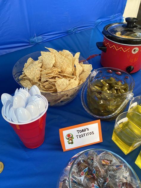 Super Mario Candy Table, Mario Candy Table, Table Food Ideas, Meat Tray, Meat Trays, Super Mario Birthday Party, Mario Birthday Party, Super Mario Birthday, Super Mario Party