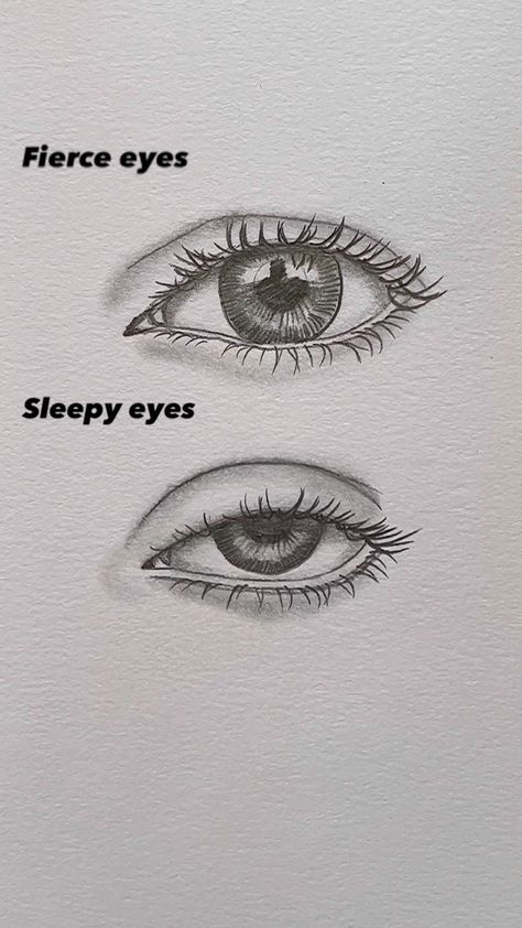 jose_arrt on Instagram: Difference between fierce and sleepy eyes #art #artistsoninstagram Fierce Eyes Drawing, Sleepy Eyes Drawing Anime, Y2k Face Drawing, Sleepy Eyes Drawing Reference, How To Draw Tired Eyes, Tired Eyes Reference, Sleepy Face Drawing, Sleepy Eyes Anime, Lazy Eyes Drawing