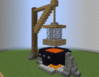 Medieval Community Execution Cage - GrabCraft - Your number one source for MineCraft buildings, blueprints, tips, ideas, floorplans! Minecraft Kale, Minecraft Cool, Minecraft Hack, Houses Blueprints, Minecraft Decoration, Bangunan Minecraft, Minecraft Pictures, Easy Minecraft Houses, Diy Minecraft