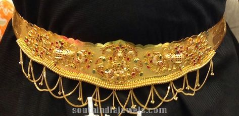 Gold Vaddanam With Grams, Vaddanam Designs Gold Indian, Vaddanam Designs Gold, Gold Vaddanam, Hip Chain, Vaddanam Designs, Gold Temple Jewellery, Gold Jewelry Simple Necklace, Jewellery Indian