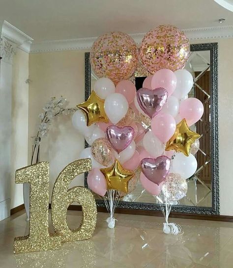 Sweet 16 Sweet 16 Party Decorations, Decoration Birthday Party, Sweet 16 Decorations, Quinceanera Decorations, Sweet Sixteen Parties, Sweet 16 Birthday Party, Sweet Sixteen Birthday, Decoration Birthday, 16th Birthday Party