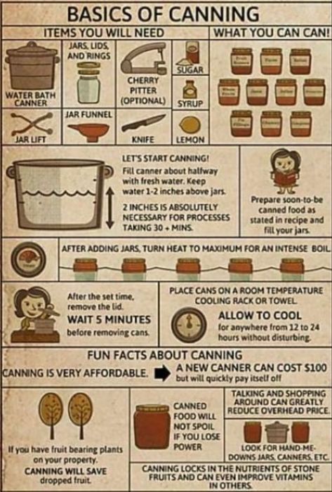 Basics Of Canning Poster High quality resin-coated photo base paper. Satin photo finish, maximum color gamut, dmax, and image resolution Basic Homestead Skills, Dooms Day Prep, Homestead Knowledge, Apocalypse Food, Survival Prep, Survival Skills Emergency Preparedness, Canning Food Preservation, Doomsday Prepping, Survival Skills Life Hacks