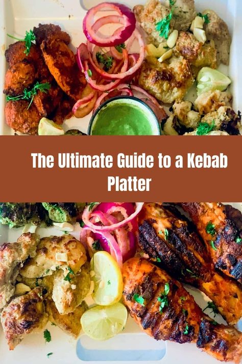 Kebab Party Ideas, Party Kebab Ideas, Kebab Platter, Bbq Platter, Easy Truffles, Lions Den, Tamarind Chutney, Green Chutney, Large Crowd