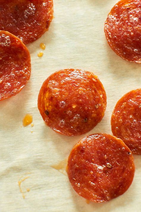 Pepperoni Chips | Kitchn Pepperoni Chips, Pepperoni Recipes, Crispy Chips, Quick And Easy Appetizers, Quick Appetizers, Chips Recipe, Easy Snack Recipes, Gluten Free Snacks, Free Snacks