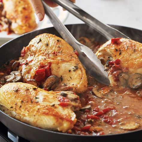 Chicken Chasseur Recipe | Sur La Table Winter Recipes Chicken, Sur La Table Recipes, Chicken Chasseur Recipe, Chicken Chasseur, Cooking Chicken, Bistro Food, Protein Power, French Cooking, Main Course Recipes