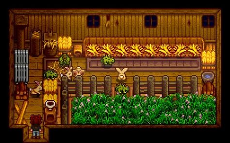 Stardew Coop Layout, Chicken Coop Stardew Valley, Stardew Chicken Coop, Stardew Valley Chicken Coop Layout, Stardew Valley Chicken Coop, Stardew Valley Coop Layout, Stardew Valley Barn Layout, Stardew Valley Coop, Stardew Valley Decoration Ideas