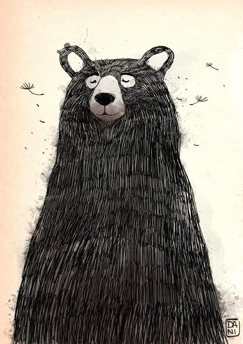 Illustration Children, 동화 삽화, Black Bears, Creation Art, Bear Illustration, Age 50, Arte Inspo, Dessin Adorable, Bear Art