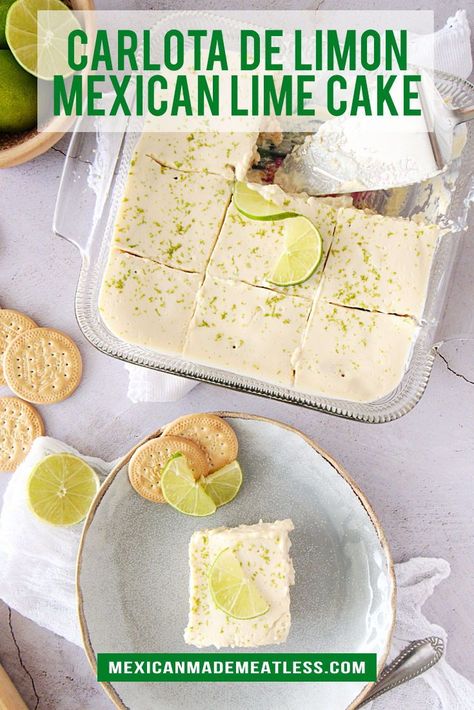 Carlota Recipe, Healthy Mexican Dessert, Lime Icebox Cake, Mexican Dessert Recipes Easy, Lime Dessert Recipes, Cook Desserts, Ice Box Cake, Key Lime Desserts, Mexican Cake