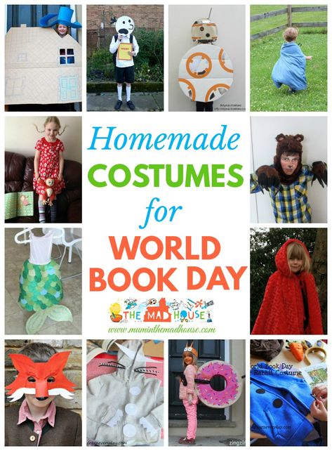 DIY World Book Day Costume ideas for school - Mum In The Madhouse Costume Ideas For School, World Book Day Costume Ideas, Kids Book Character Costumes, World Book Day Costume, Storybook Character Costumes, Book Characters Dress Up, World Book Day Ideas, Childrens Book Characters, Book Character Day