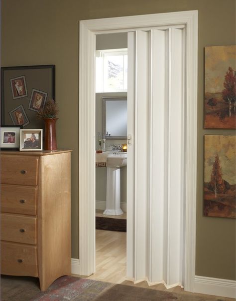 marquis-door-large Bathroom Doors For Small Spaces, Folding Bathroom Door, Small Bathroom Door Ideas, Door Ideas For Small Spaces, Door For Small Space, Doors For Small Spaces, Accordion Folding Doors, Bathroom Door Ideas, Space Saving Doors