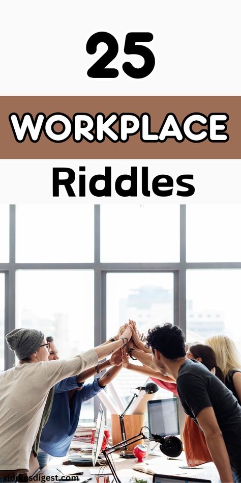 Unlock fun at work with these 25+ workplace riddles! 🧩 Perfect for team building and breaking the ice. 💼✨ Find out more on our blog! Morale Boosters Games At Work, Workplace Scavenger Hunt Riddles, Remote Games For Work, Office Riddles With Answers, Team Building Ideas For Coworkers, Staff Morale Games, Office Scavenger Hunt Riddles, Work Riddles, Team Building Activities For Coworkers