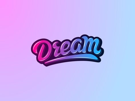 Made by black orbit on dribbble Dream Lettering, Text Art Typography, Minimalism Inspiration, Stencil Street Art, Dream Word, Graffiti Logo, Graffiti Words, Graffiti Illustration, Word Fonts