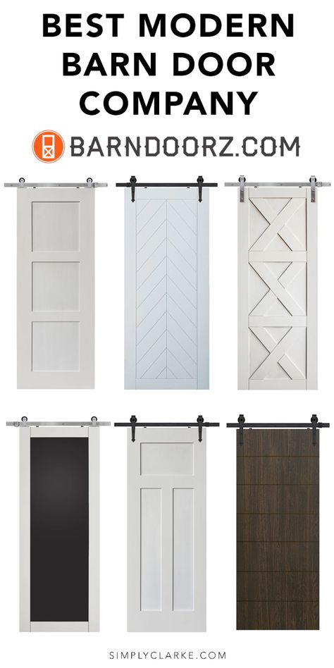 Barn Door Bathroom Modern, Sliding Barn Doors For Laundry Room, Barn Door Options, Classic Barn Door, Modern Farmhouse Barn Door, Barn Doors In The House Bathroom, Small Barn Doors Sliding, Modern Barn Doors In The House, Barndoor Modern