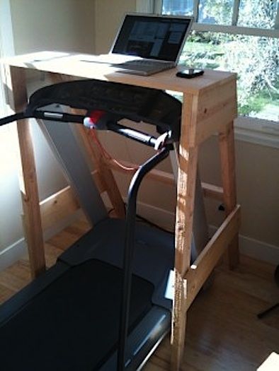 why not?: d-i-y treadmill desk - Improvised Life Plywood Sawhorse, Treadmill Office, Diy Treadmill, Standing Desk Treadmill, Walking Desk, Homemade Desk, Diy Standing Desk, Search Pinterest, Treadmill Desk