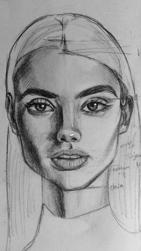 Face Sketch Realism, Face Portrait Drawing Sketches Easy, Creative Portrait Drawing, Woman’s Face Drawing, Face Sketches Pencil, Portrait Sketches Easy, Face Art Drawing Sketches, Art Sketches Hands, Womens Face Drawing