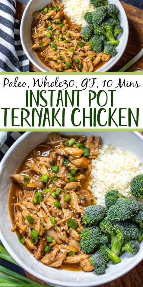 Instant Pot Teriyaki Chicken, Whole30 Instant Pot, Pot Recipes Healthy, Paleo Chicken Recipes, Diner Recept, Healthy Instant Pot Recipes, Instant Pot Dinner Recipes, Paleo Whole 30, Quick Weeknight Meals