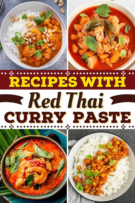 Recipes Using Curry Paste, Recipes That Use Red Curry Paste, Recipes With Thai Red Curry Paste, Red Curry Paste Recipe Easy, Red Curry Pork Recipe, Recipes With Curry Paste, Red Curry Recipes Thai, Recipes Using Red Curry Paste, Recipes With Red Curry Paste